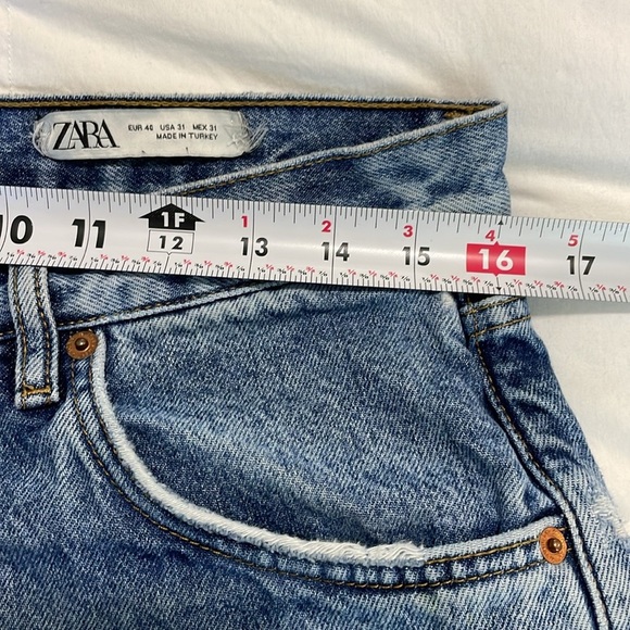 Zara | Blue | Relaxed | Button-fly | HighWaisted | Denim | Jeans | Size 31 - Picture 10 of 13